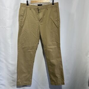 Banana Republic Men's Emerson Chino Pants Straight Fit Sandscape Khak Size 35x32
